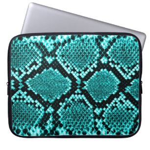 Diamond Rattlesnake Snake Skin aqua Laptopschutzhülle