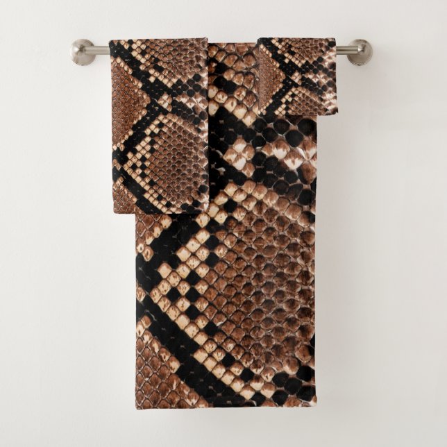 Diamond Rattlesnake Snake Skin Badhandtuch Set (Insitu)