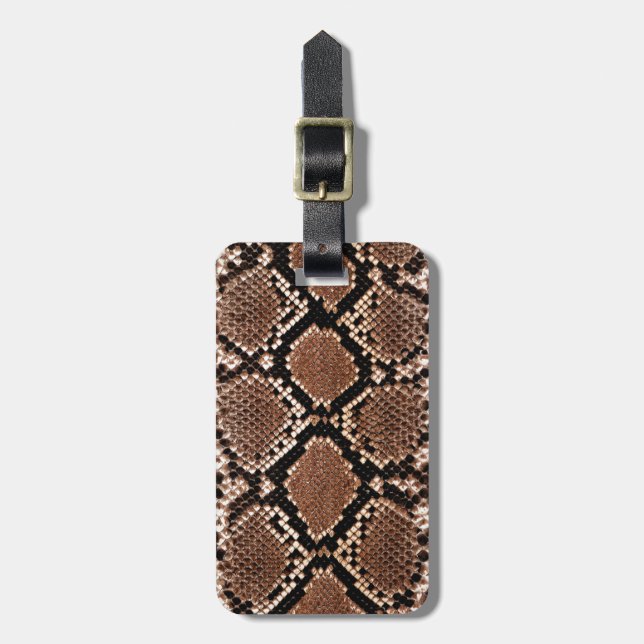 Diamond Rattlesnake Snake Skin Gepäckanhänger (Vorderseite vertikal)