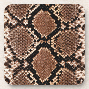 Diamond Rattlesnake Snake Skin Getränkeuntersetzer