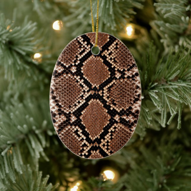 Diamond Rattlesnake Snake Skin Keramik Ornament (Baum)