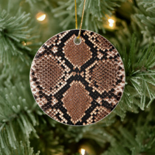 Diamond Rattlesnake Snake Skin Keramik Ornament