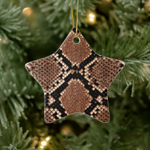 Diamond Rattlesnake Snake Skin Keramik Ornament