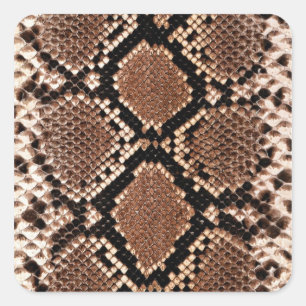 Diamond Rattlesnake Snake Skin Quadratischer Aufkleber