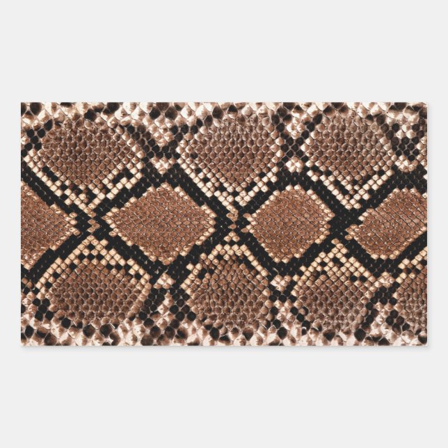 Diamond Rattlesnake Snake Skin Rechteckiger Aufkleber (Vorderseite)