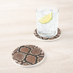Diamond Rattlesnake Snake Skin Sandstein Untersetzer