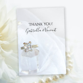 Diamond Ring and Pillar Crystal Wedding Vielen Dan Dankeskarte