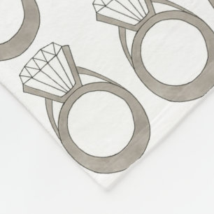 Diamond Ring Bling Juwelierbride Wedding Bridal Fleecedecke