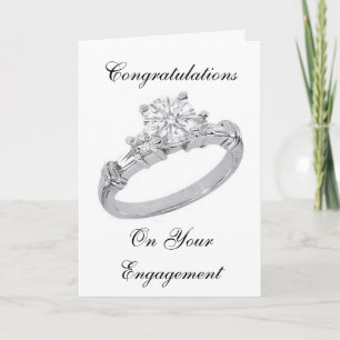 DIAMOND RING ENGAGEMENT CARD KARTE