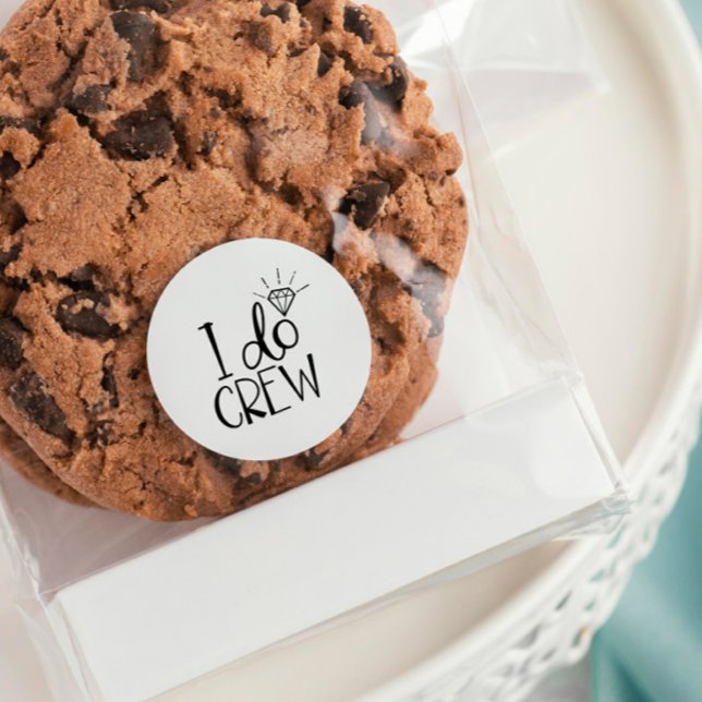 Diamond Ring I Crew Hochzeit Runder Aufkleber (Von Creator hochgeladen)