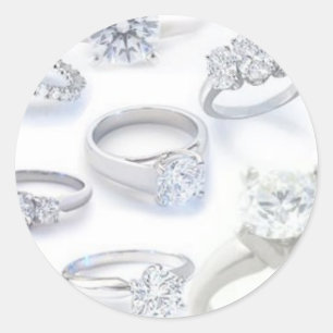 Diamond Rings Runder Aufkleber