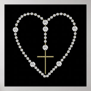 Diamond Rosary - Hail Mary Full of Grace Poster