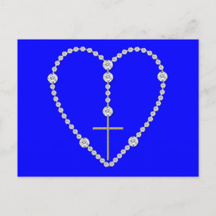 Diamond Rosary - Hail Mary Full of Grace Postkarte