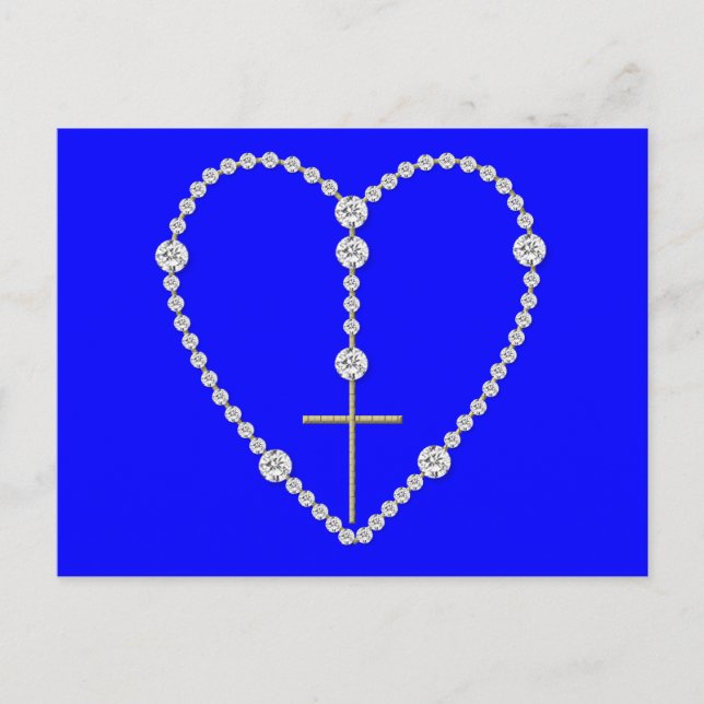 Diamond Rosary - Hail Mary Full of Grace Postkarte (Vorderseite)