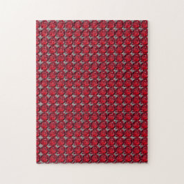Diamond Ruby Gemstone Art, Red Puzzle