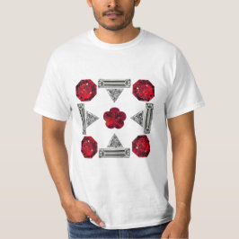 Diamond Ruby Gemstone Art, Red T-Shirt