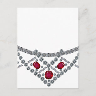 Diamond Ruby Necklace der 50er Jahre Postkarte