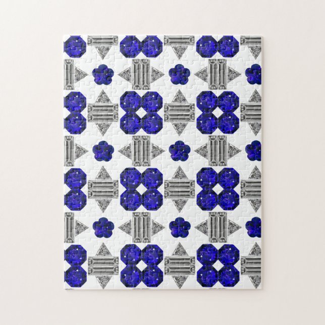 Diamond Sapphire Gemstone Art, blau Puzzle (Vertikal)