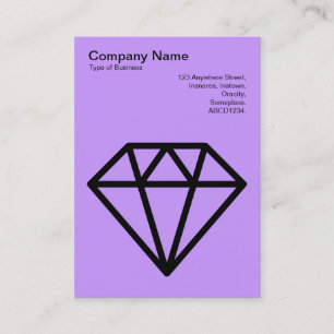 Diamond - Schwarz auf Lilac Visitenkarte