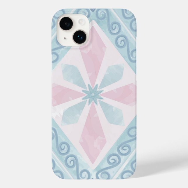 diamond shaped blue pattern Case-Mate iPhone hülle (Rückseite)