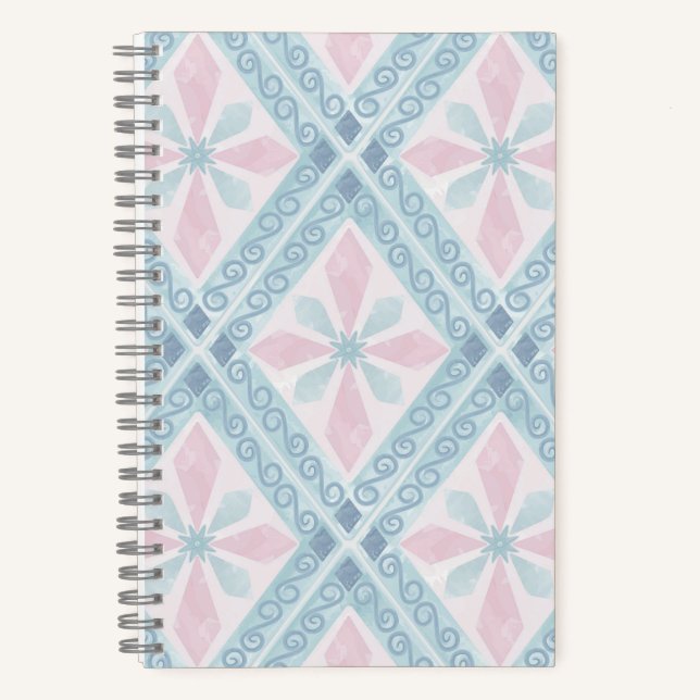 diamond shaped blue pattern notizbuch (Vorderseite)