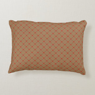 Diamond Shaped Red Heart & Line Art Dekokissen
