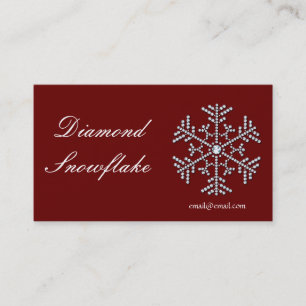 Diamond Snowflake Business Card Visitenkarte
