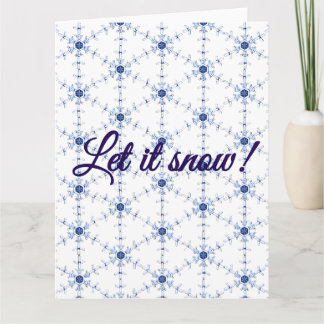 Diamond Snowflake Pattern Postcard Karte