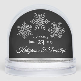 Diamond Snowflake Wedding Schneekugeln