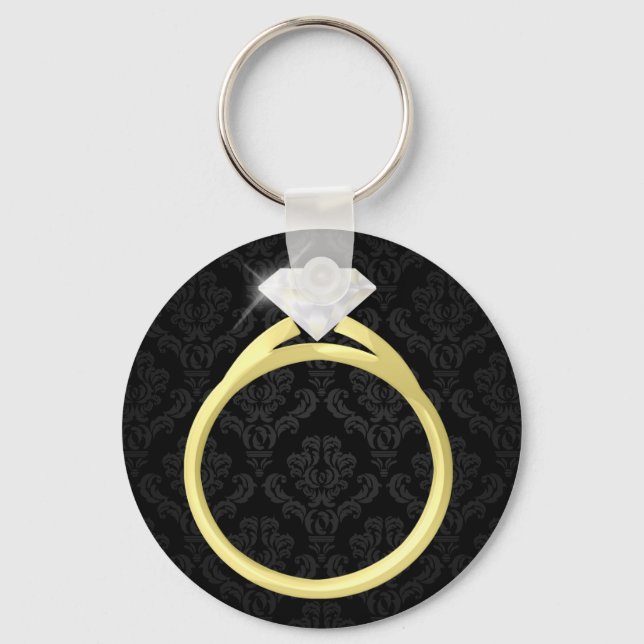 Diamond Solitaire Ring Schlüsselanhänger (Vorderseite)