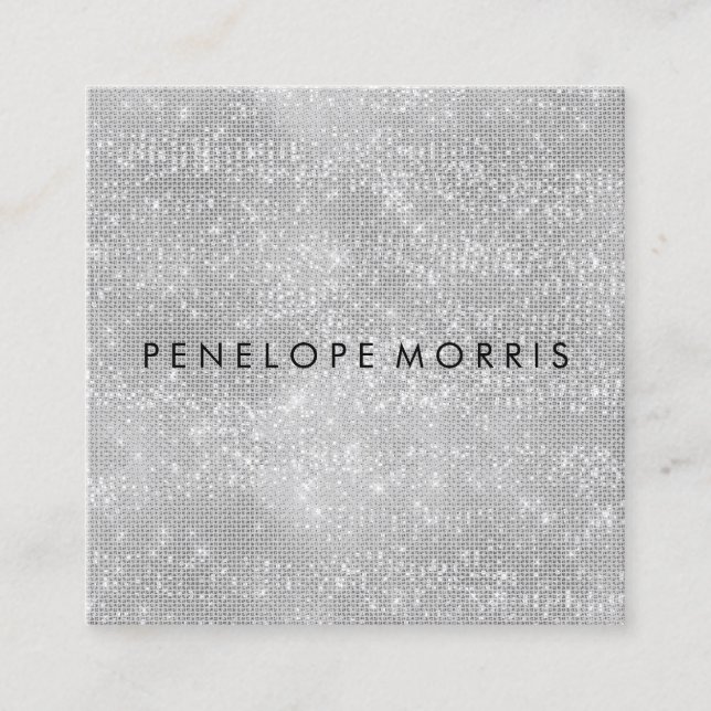 Diamond Sparkle Glitzer Beauty Stylist Quadratische Visitenkarte (Vorderseite)