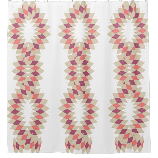 Diamond-Swirl-Muster Duschvorhang (Vorderseite)