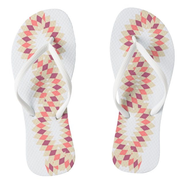 Diamond-Swirl-Muster Flip Flops (Fußbett)