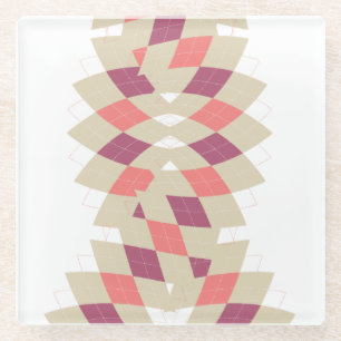 Diamond-Swirl-Muster Glasuntersetzer