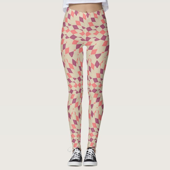 Diamond-Swirl-Muster Leggings (Vorderseite)