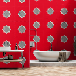 Diamond Swirl Red Tapete