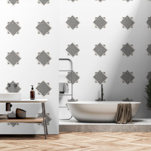 Diamond Swirl White Tapete