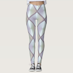 Diamond Tile Muster Iridescent Leggings