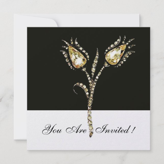 DIAMOND TULIPS,Ice Metallic Einladung (Vorderseite)