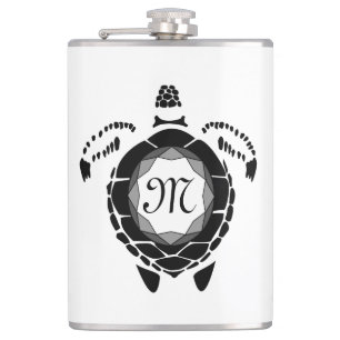 Diamond Turtle Shellback Monogram Flachmann