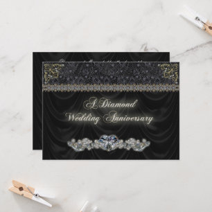 Diamond Wedding Anniversary Einladungskarte Einladung