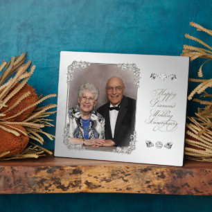 Diamond Wedding Anniversary Foto Plaque Fotoplatte
