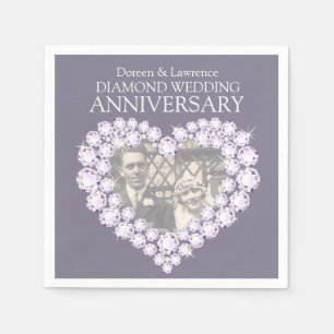 Diamond Wedding Anniversary Foto Servietten