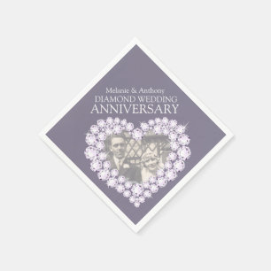 Diamond Wedding Anniversary Foto Servietten