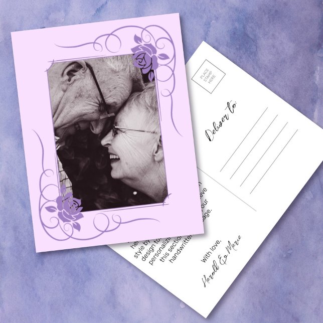 Diamond Wedding Anniversary Foto Vielen Dank Postkarte (Von Creator hochgeladen)