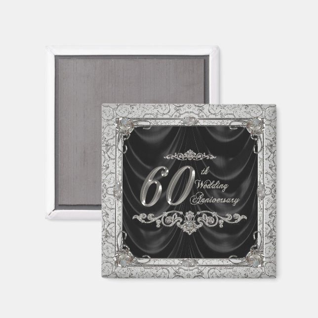 Diamond Wedding Anniversary Magnet (Vorderseite/Rückseite)