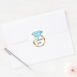 Diamond Wedding Ring Vielen Dank Runder Aufkleber