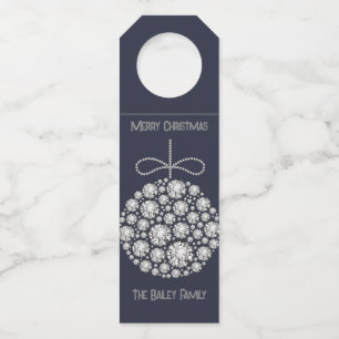 Diamond Weihnachtsschmuck Flasche Hanger Tags Flaschenanhänger