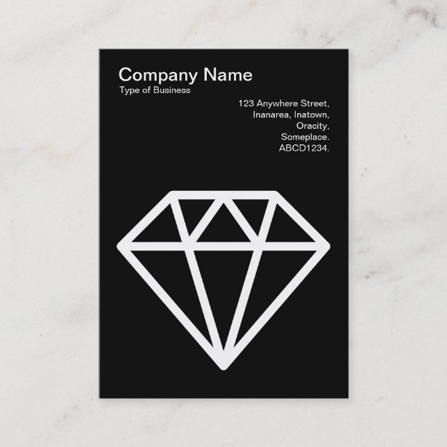 Diamond - WHite auf Black Visitenkarte (Vorderseite)