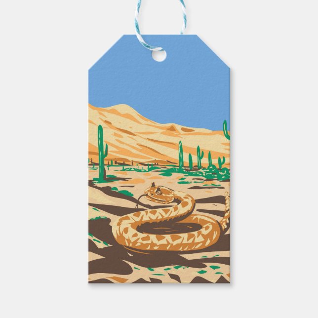 Diamondback Rattlesnake Geschenkanhänger (Vorderseite)